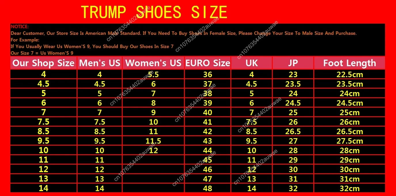 Trump NEVER SURRENDER Gold Shoes Top Quality Big Size 47 48 Mens 2024 MAGA Golden Casual Streetwear Running Silvery Sneakers