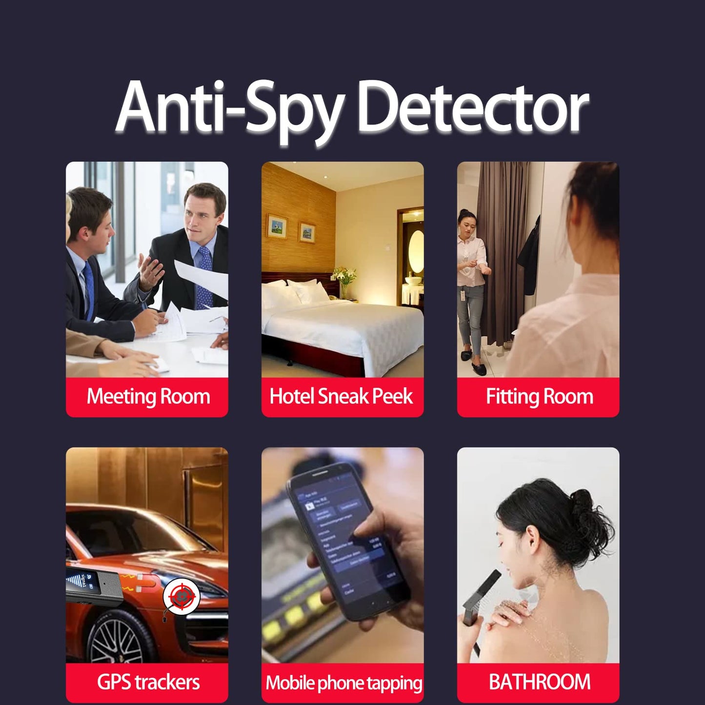 Hidden Spy Camera Detector Multi-function Anti Mini Bug Devices SPYCamera Wireless Gsm Signal Wiretapping GPS Tracker Cam Detect