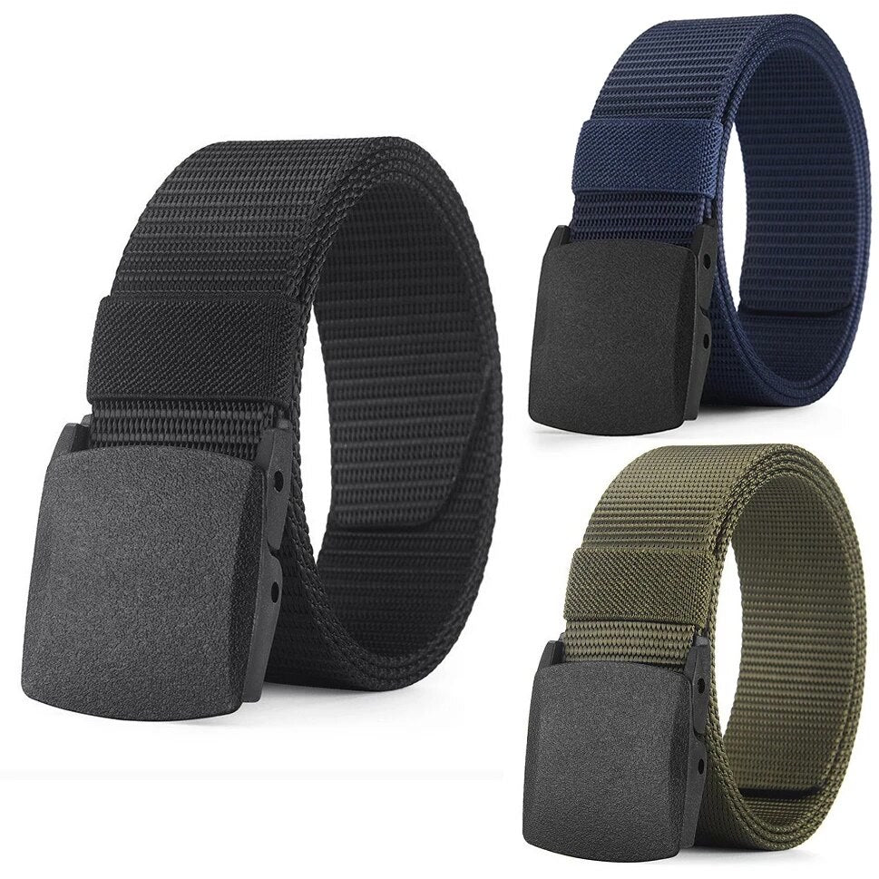 Men's Belt Canvas Automatic Buckle Belt Outdoor Multifunctional Tactical Nylon Belts Hunting Belt Accessories