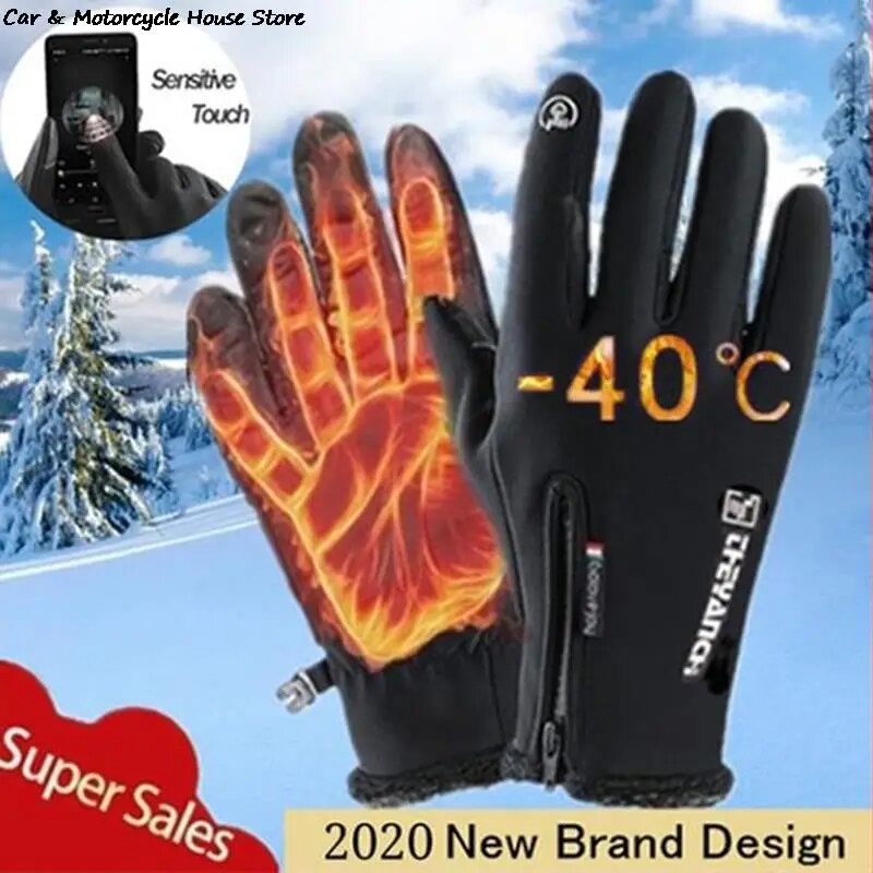 winter gloves men women black work Touch Screen  gloves driving gloves men snow fishing waterproof hand warmers gloves gym glove